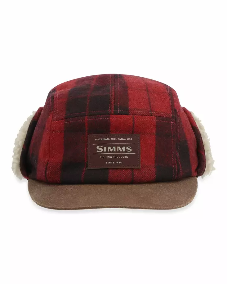 Simms Coldweather Cap Red Buffalo Plaid - Lippikset - 694264633205 - 1