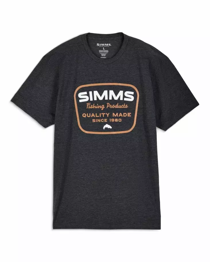 Simms Stamp Lock T-shirt Charcoal Heather - Miesten t-paidat - 694264721285 - 1