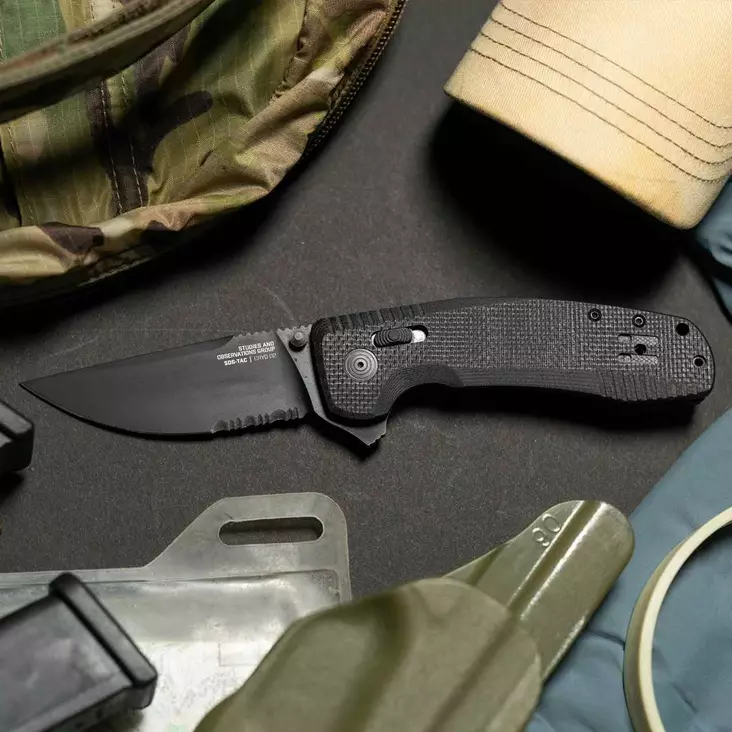 SOG-TAC XR Blackout Serrated - Taittoveitset - 729857010375 - 1