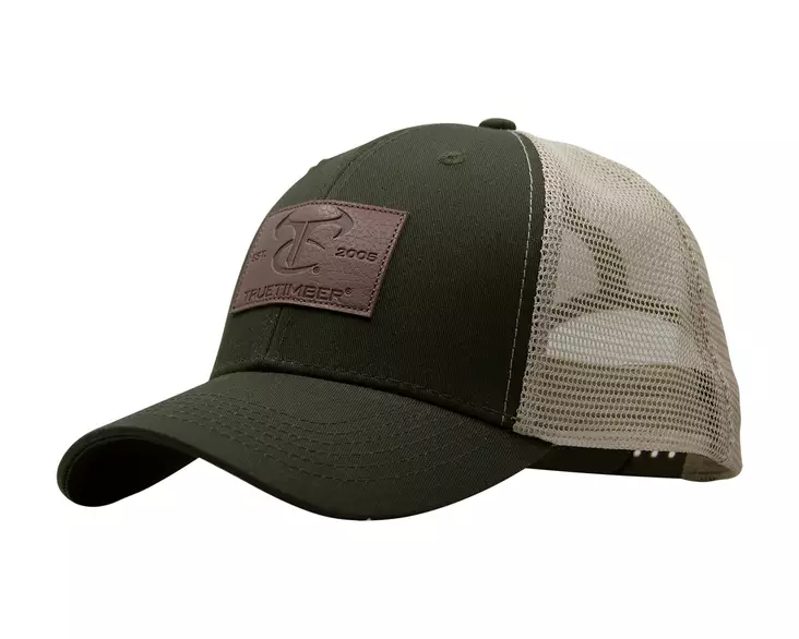 TrueTimber Leather Patch Cap Olive - Metsästäjän päähineet - 840194778855 - 1
