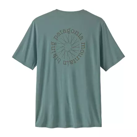 Patagonia M's Cap Cool Daily Shirt - Spoke Stencil Basin Green w/Lichen Green - Paidat - 198077767466 - 1