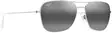 Maui Jim Naauao - Shiny Silver Frame with Neutral Grey Lens - Muovilinssit - 603429080136 - 1