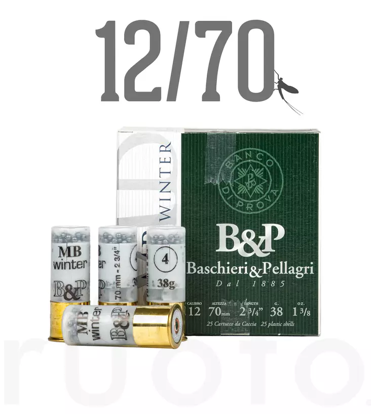 12/70 B&P MB Winter 38g 25pcs - Metsästyspatruunat, lyijy - 8057018394036 - 1