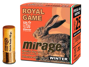 12/70 Mirage Royal Game Winter T4 40g 25pcs - Metsästyspatruunat, lyijy - 33008184188026 - 1