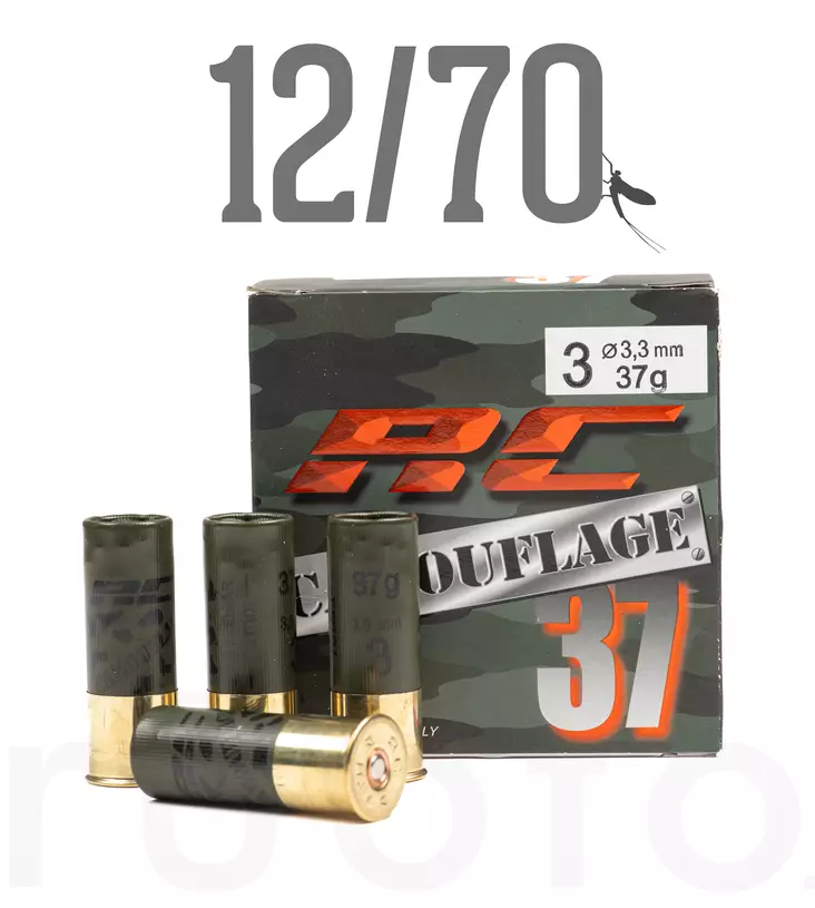 12/70 RC Camouflage 37g 25pcs - Metsästyspatruunat, lyijy - 11A4CAM3756 - 2