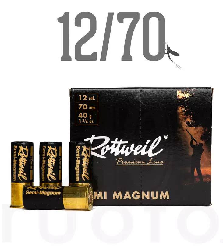 12/70 Rottweil Semi Magnum 40g 10pcs - Metsästyspatruunat, lyijy - 4000294113376 - 2