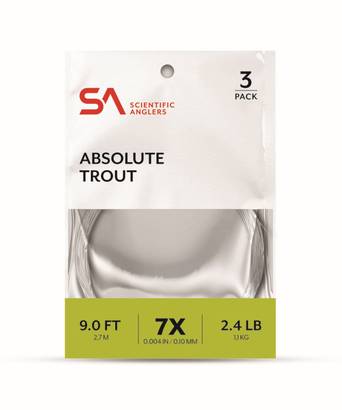 Scientific Anglers Absolute Trout Leader 3-pack 9' - Nylonkartioperukkeet - 840309134316 - 1