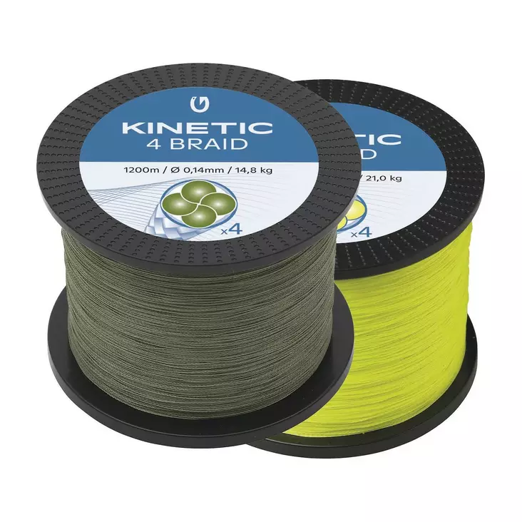 Kinetic 4-Braid Dusty Green 1200m - Merikuitusiimat - 5707461489386 - 1