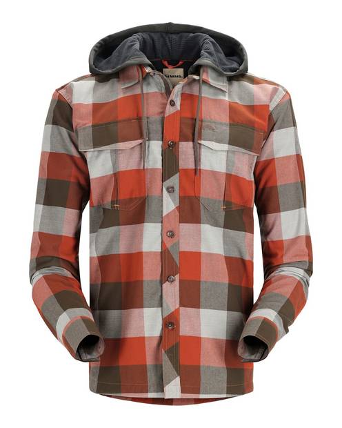 Simms Coldweather Hoody Clay Buffalo Plaid - Paidat - 694264579176 - 1