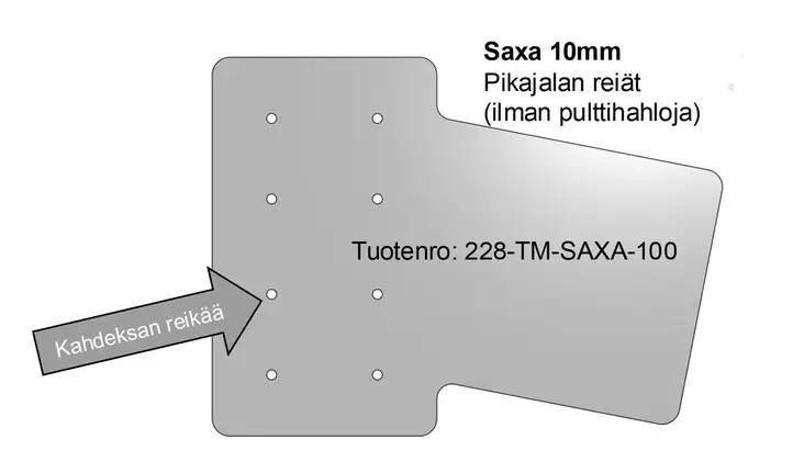 Catchy Asennuslevy 10mm Saxa Pred - Muut lisävarusteet - 1305202516 - 1