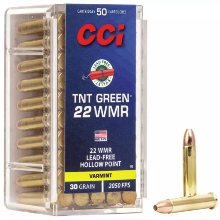 CCI .22 WMR TNT Green HP 50pcs - Patruunat 22 WMR - 076683000606 - 1