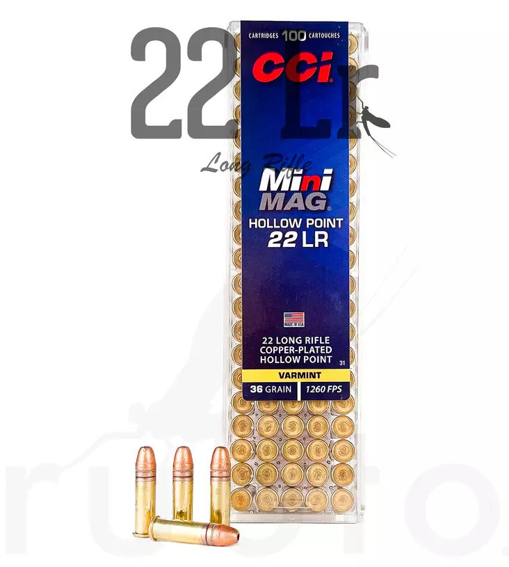 CCI Mini Mag HP .22 LR 2,34g 100pcs - Patruunat 22 LR - 076683000316 - 1