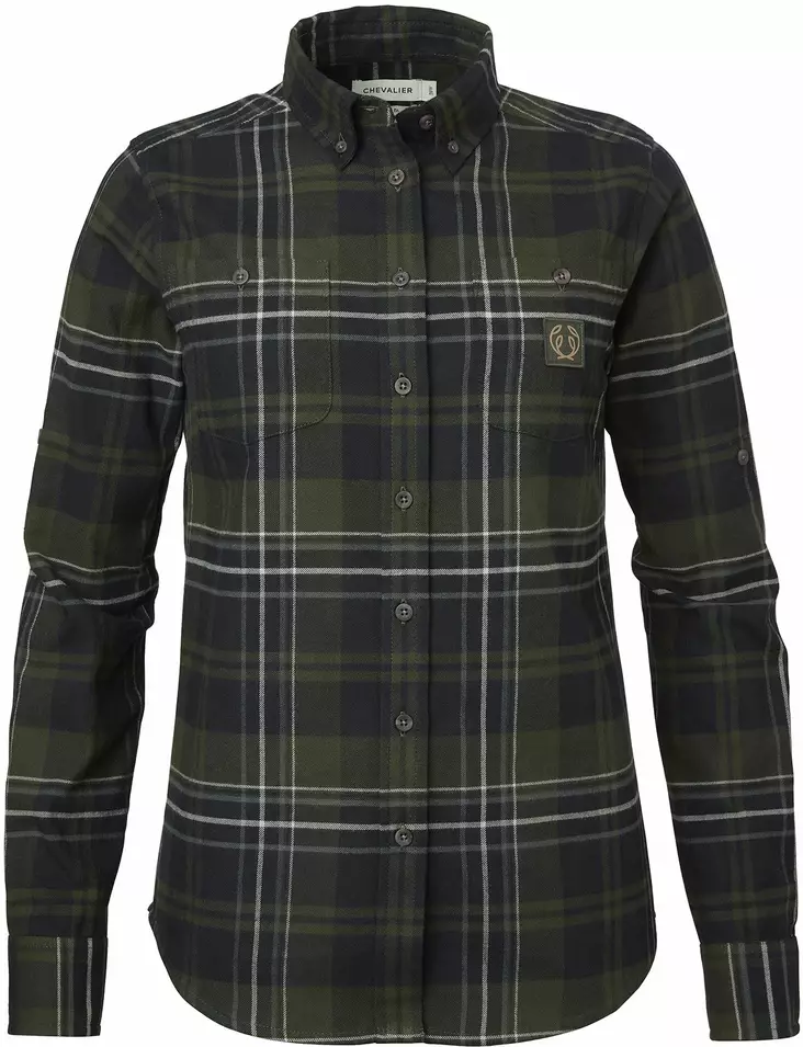Chevalier Heron Flannel Shirt Women October Green Checked - Metsästäjän paidat - 808491167826 - 1