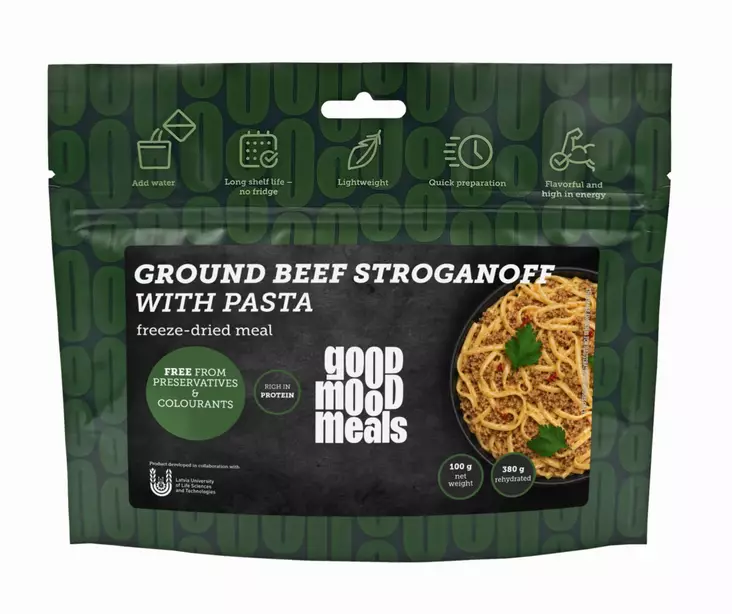 GoodMoodMeals Ground Beef Stroganoff with pasta - Retkiruuat - 4750296003716 - 2