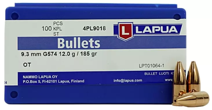 Lapua OT 9,3mm 12g 100pcs G574 - 9,3 mm luodit - 6418267301176 - 1