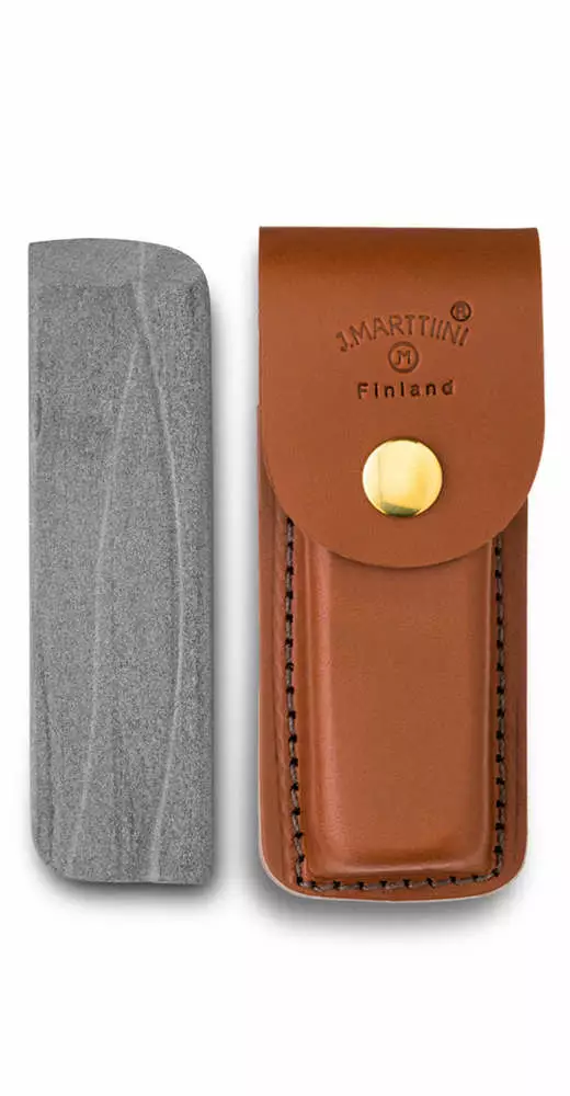 Marttiini Sharpening Stone with Leather Sheath - Muut retkeilytarvikkeet - 6416885846666 - 1