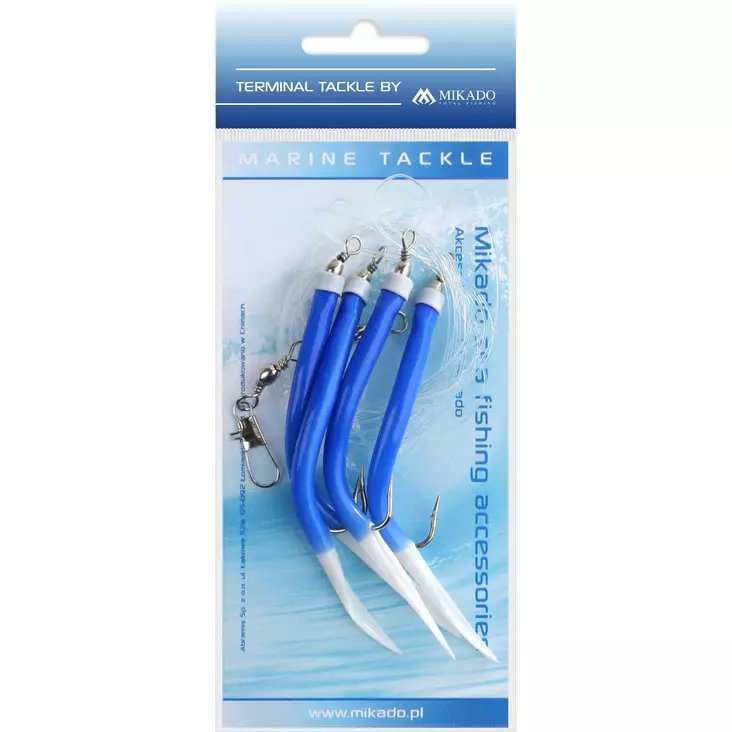 Mikado Gummi Makk Rig 3 Hooks Blue - Pohjaonginta- & turskarigit - 5900637138396 - 1