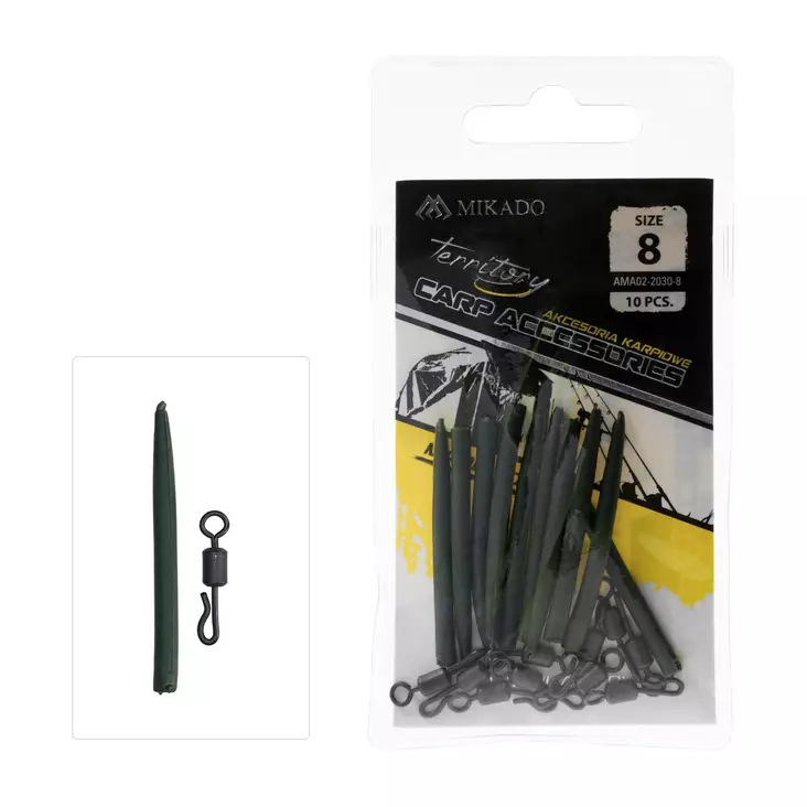 Mikado Quick Change Swivel with Anti-Tangle Rubber #8 - Leikarit & pikavaihtolinkit - 5900637153696 - 1