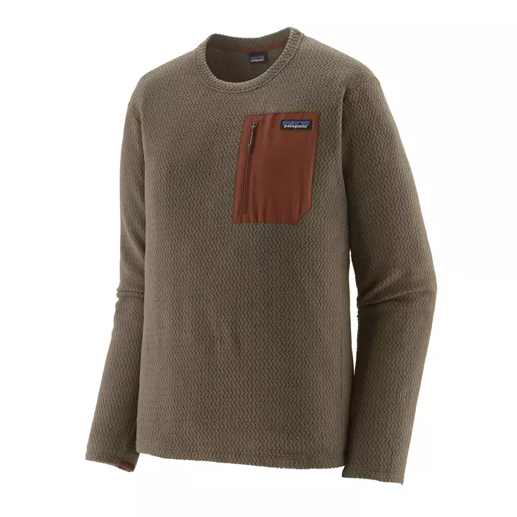 Patagonia Mens R1 Air Crew Marlow Brown - Fleecepaidat - 198077135166 - 1