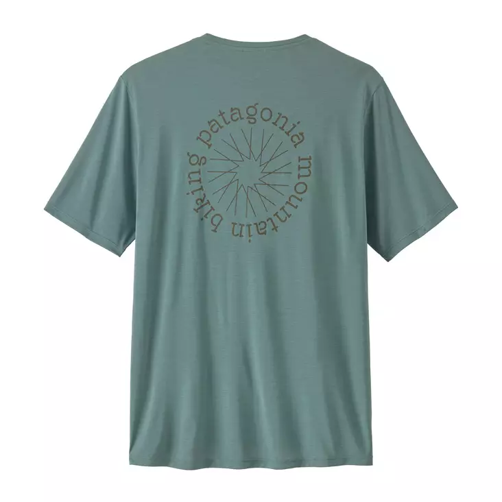 Patagonia M's Cap Cool Daily Shirt - Spoke Stencil Basin Green w/Lichen Green - Paidat - 198077767466 - 1