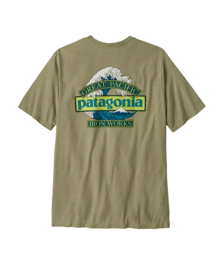Patagonia M´s Great Waves Responsibili Tee Gumtree Green - Miesten t-paidat - 198077740896 - 1