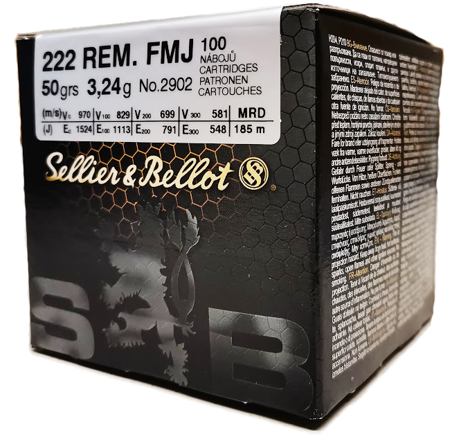 S&B FMJ .222 Rem 3,24g 100pcs - Patruunat 222 Remington - 8590690335626 - 1