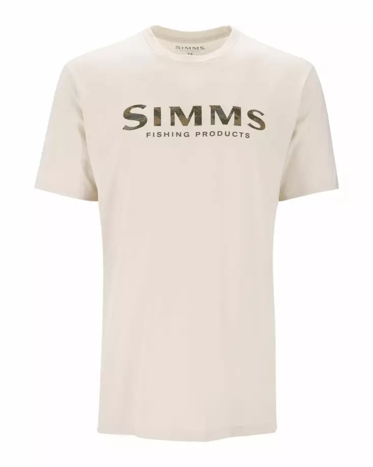 Simms Shroud Fill Logo T-Shirt Natural - Miesten t-paidat - 694264678626 - 1