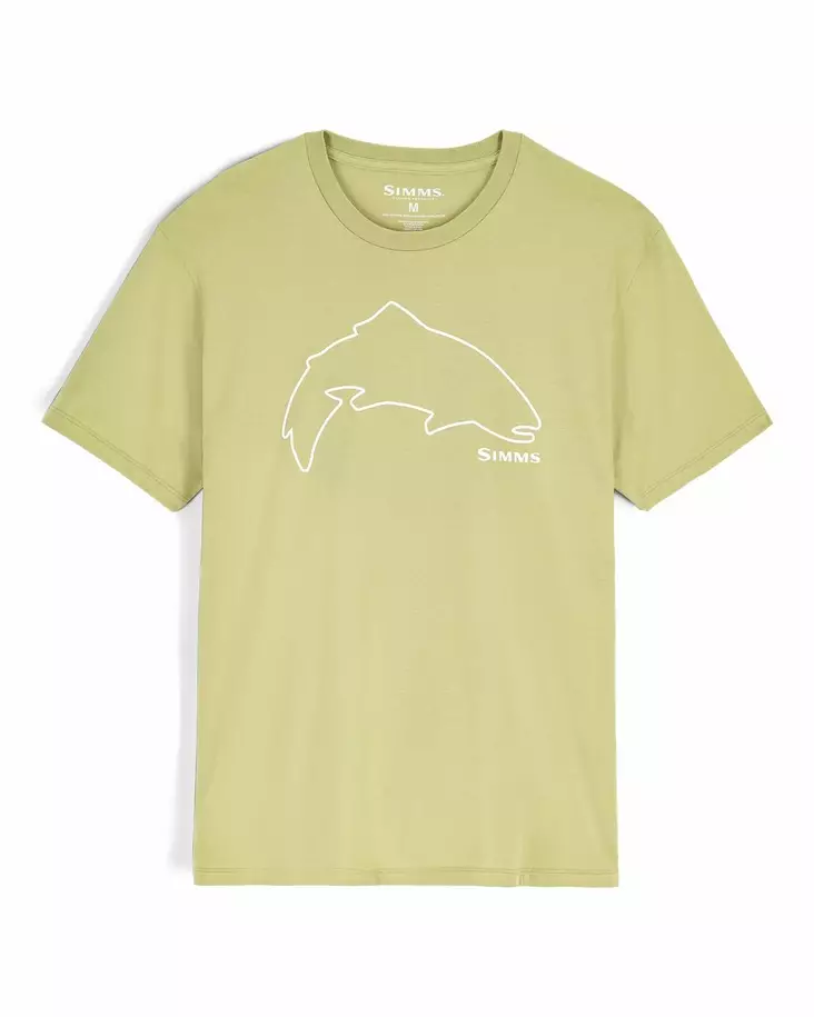 Simms Trout Outline T-Shirt Tent Green - Miesten t-paidat - 694264694466 - 1