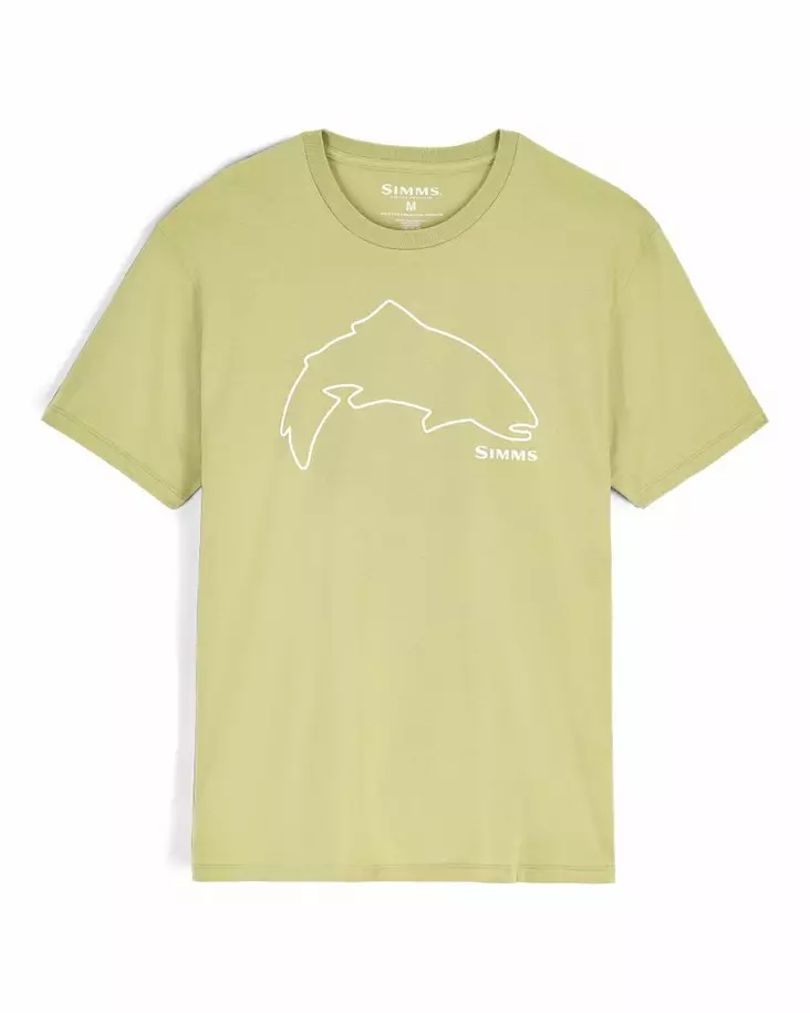 Simms Trout Outline T-Shirt Tent Green - Miesten t-paidat - 694264694466 - 1