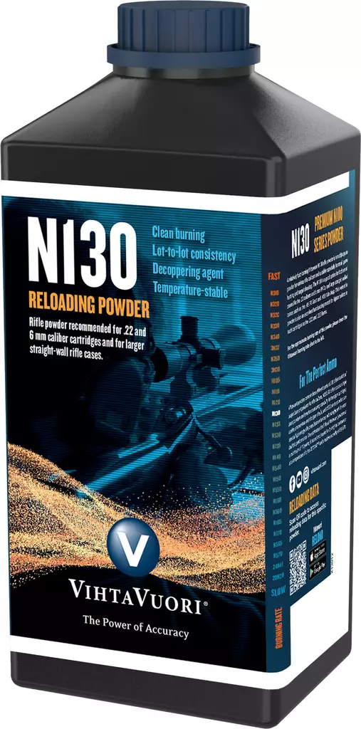 Vihtavuori Premium Gunpowder N130 1kg - 1 kg ruutipakkaukset - 6420615700036 - 1