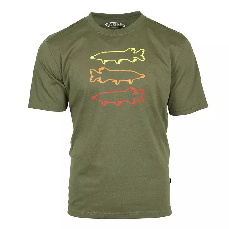 Vision Pike T-shirt Olive - Miesten t-paidat - 6417512845496 - 1