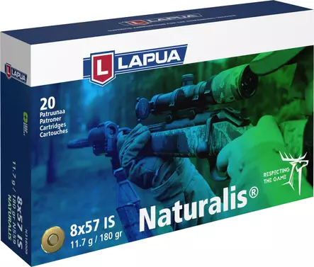 Lapua Naturalis 8x57 IS 11,7g 20pcs - Patruunat 8x57 IS/IRS - 6418267103497 - 1