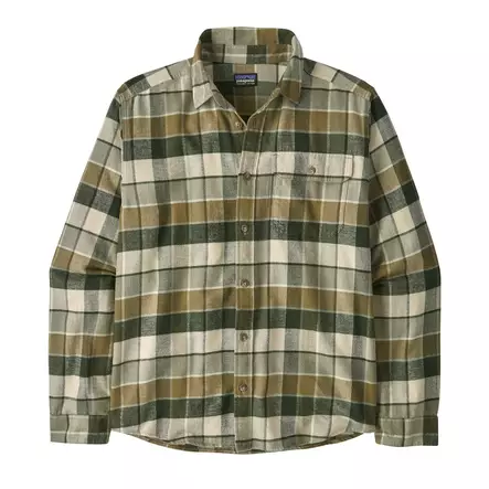 Patagonia Mens LS Lightweight Fjord Flannel Shirt Old Growth Green - Paidat - 198077253327 - 1