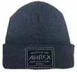 Ahrex Ribbed Knit Woven Patch Beanie Dark Grey -pipo - Pipot - 655043968307 - 1