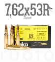 Sako Range FMJ 7,62x53R 8,0g 50pcs - Patruunat 7,62 x 53R/54R - 6438053999967 - 1