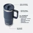 Yeti Rambler 20 OZ Travel Straw Mug Navy - Termospullot ja -mukit - 888830503867 - 2