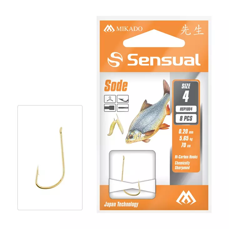 Mikado Sensual Sode Snelled Hooks 70cm - Valmiiksi sidotut koukut - 5900637062707 - 1