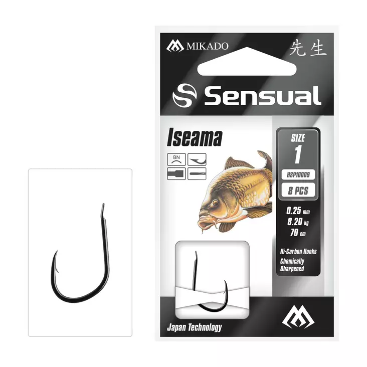 Mikado Sensual Iseama Snelled Hooks 70cm - Valmiiksi sidotut koukut - 5900637062967 - 1