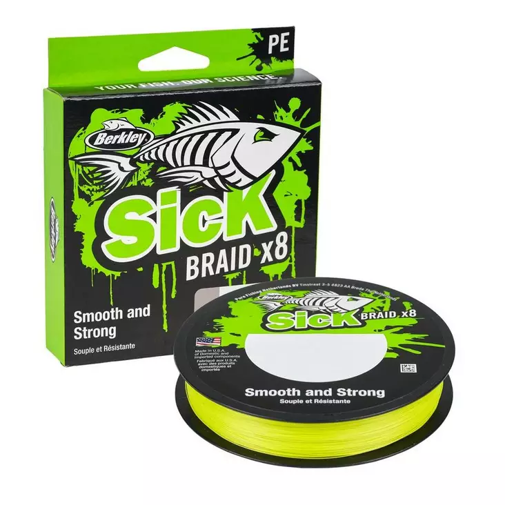 Berkley Sick Braid 150m Hi-Viz Yellow - Monikuitusiimat - 028632982297 - 1
