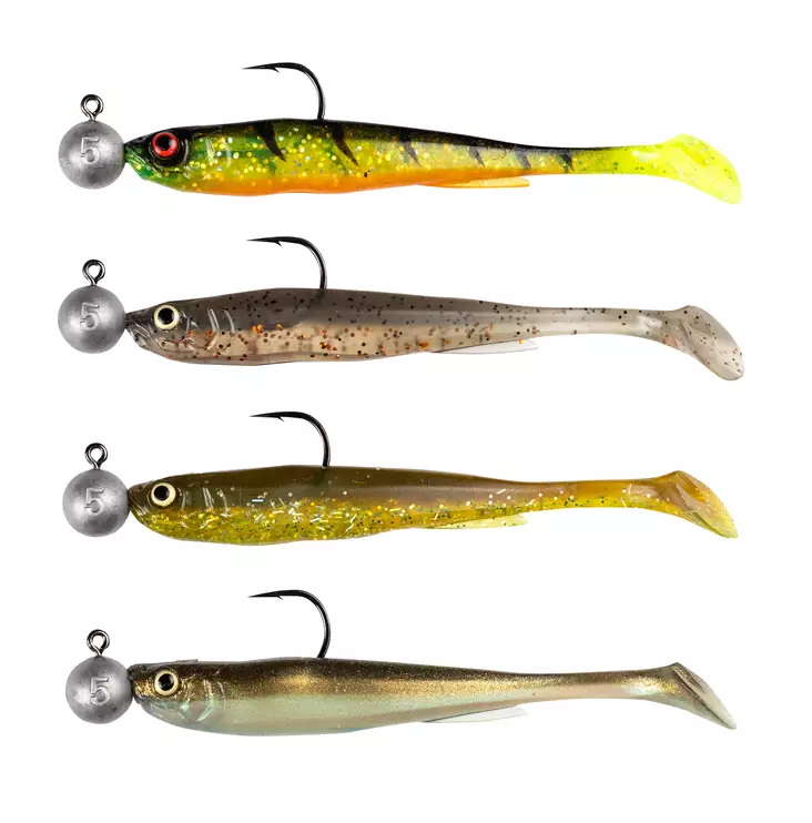 Daiwa Prorex Slim Shady 7,5cm Perch Set - Lapiopyrstöiset kalajigit - 5055545252327 - 1