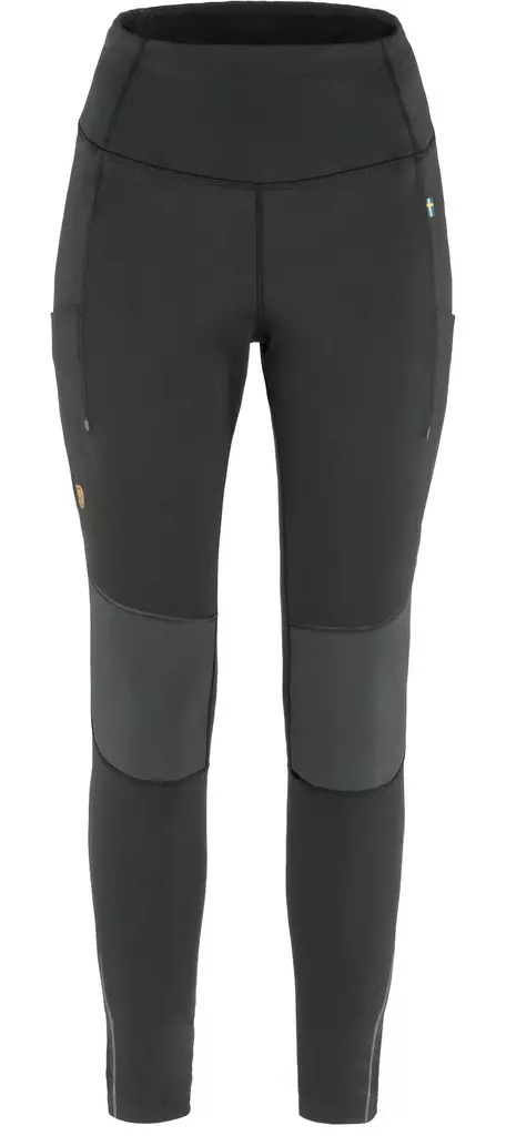Fjällräven Abisko Värm Trekking Tights Black- Iron Gray - Naisten metsästyshousut - 7323450786977 - 1