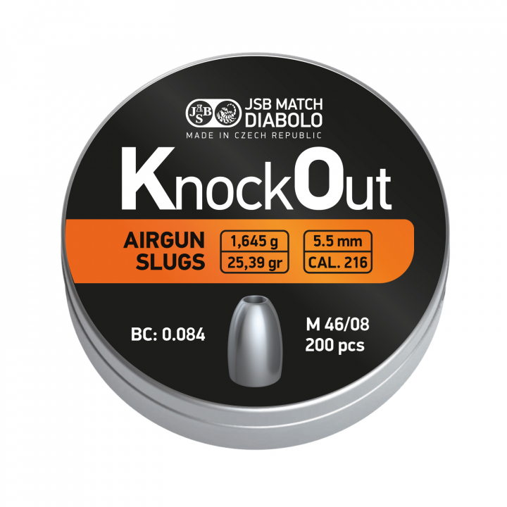 JSB KnockOut 5,5mm 200pcs - Ilma-aseiden luodit 4,5 mm - 8594180451117 - 1