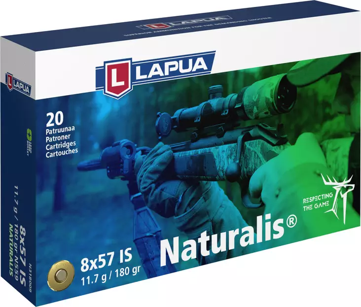 Lapua Naturalis 8x57 IS 11,7g 20pcs - Patruunat 8x57 IS/IRS - 6418267103497 - 1