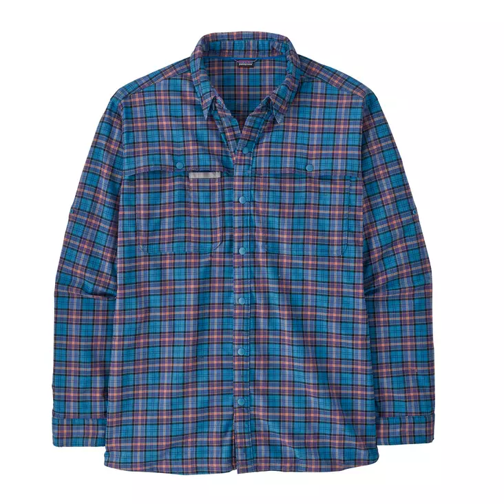 Patagonia M's Early Rise Stretch Shirt On the Fly: Anacapa Blue - Paidat - 195699388147 - 1