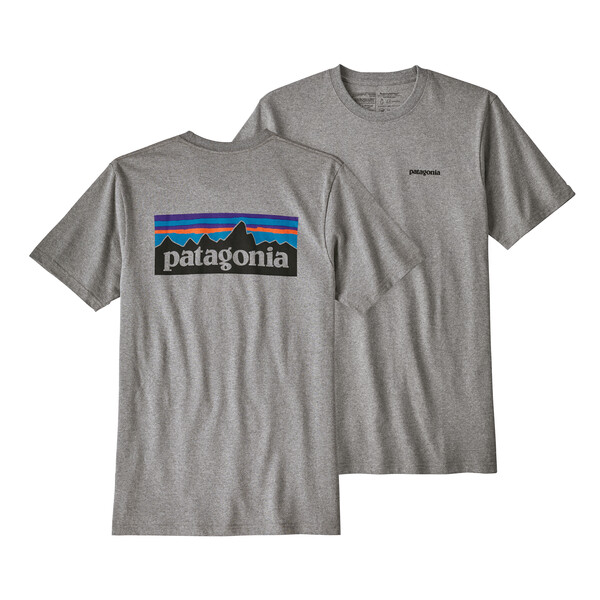 Patagonia M's P-6 Logo Responsibili-Tee Gravel Heather - T-paidat - 190696474367 - 1