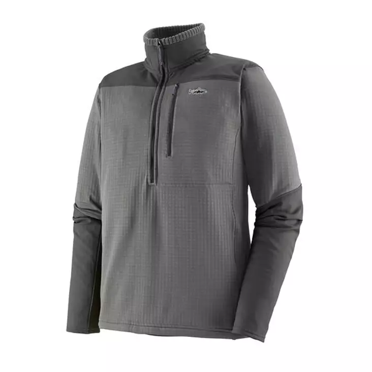 Patagonia Ms R1 Fitz Roy ¼ Zip Noble Grey -fleecepaita - Fleecepaidat - 192964525467 - 1