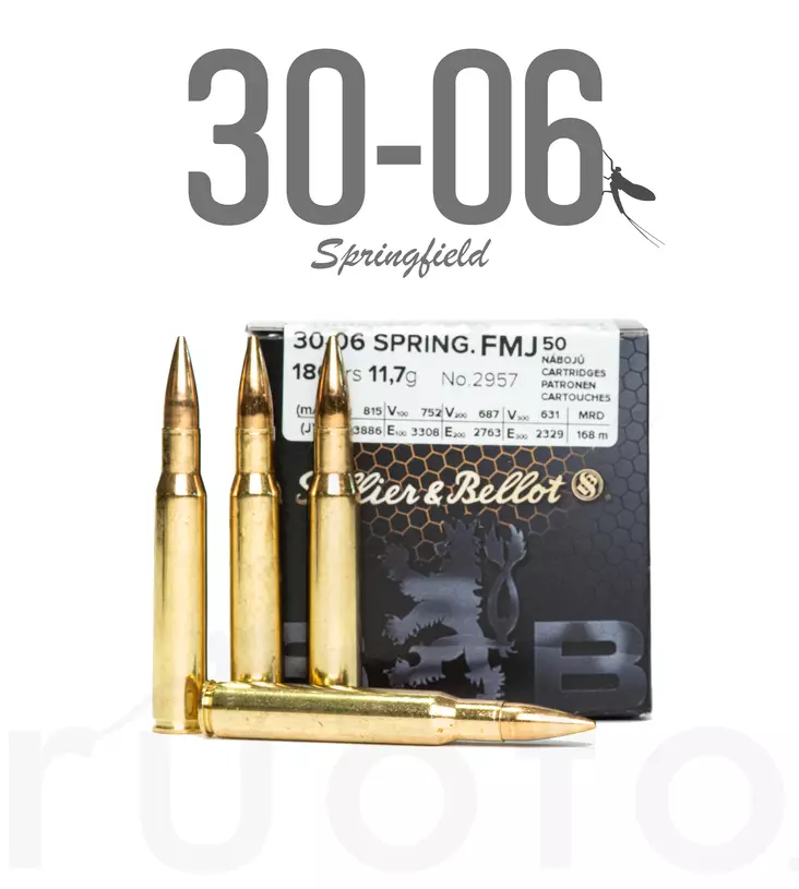 S&B FMJ 30-06 Sprg 11,7g - Patruunat 30-06 Springfield - 8590690331697 - 1