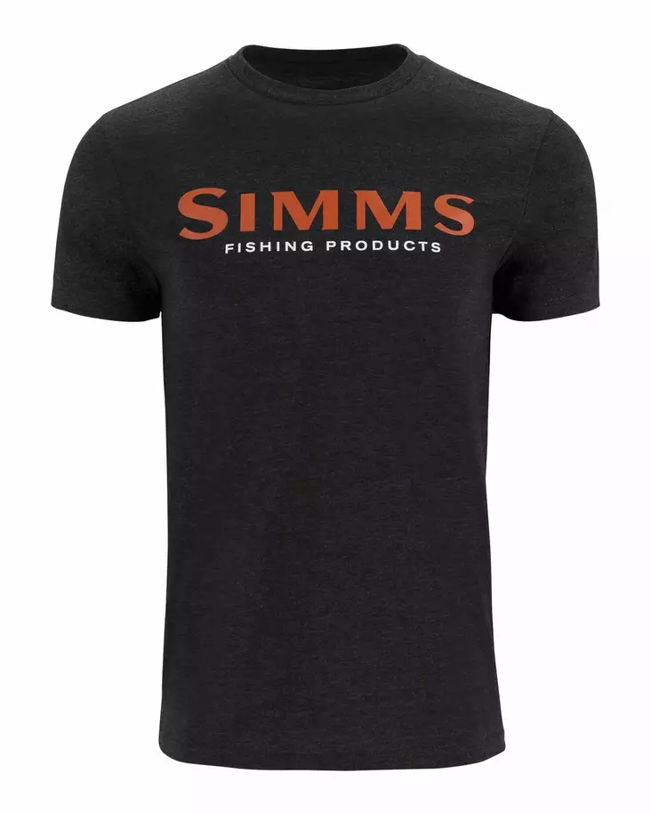 Simms Logo T-Shirt Dark Gunmetal Heather - Miesten t-paidat - 694264655047 - 1