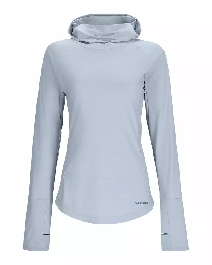 Simms Womens SolarFlex Cooling Hoody Steel Blue - Hupparit - 694264639337 - 1
