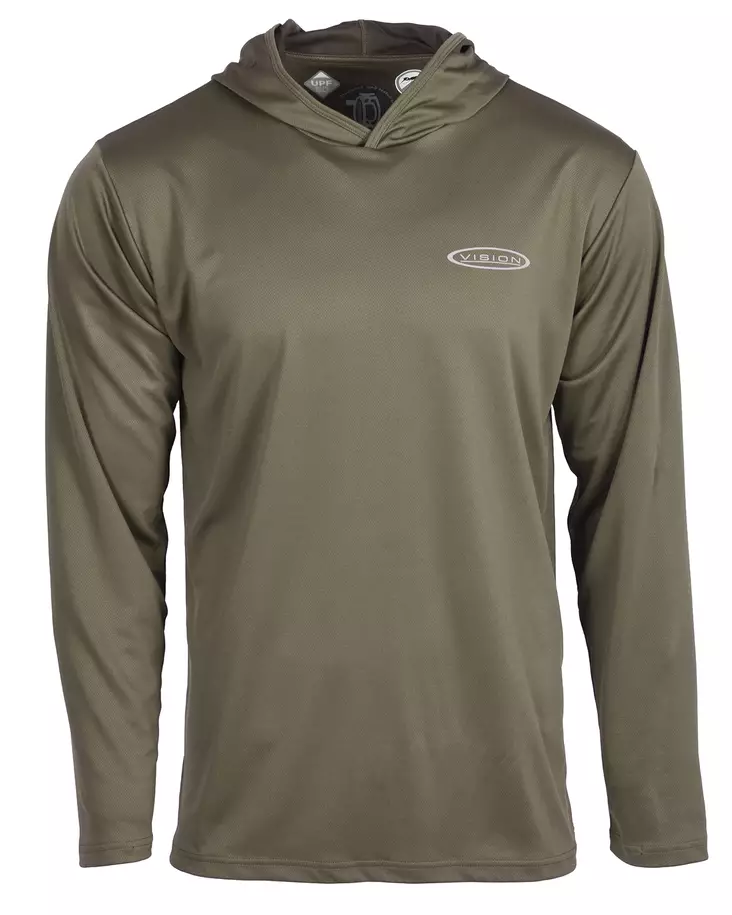Vision Bamboo BUG & UV Hoodie Pale Olive -hyönteissuojahuppari - Hupparit - 6417512842747 - 1